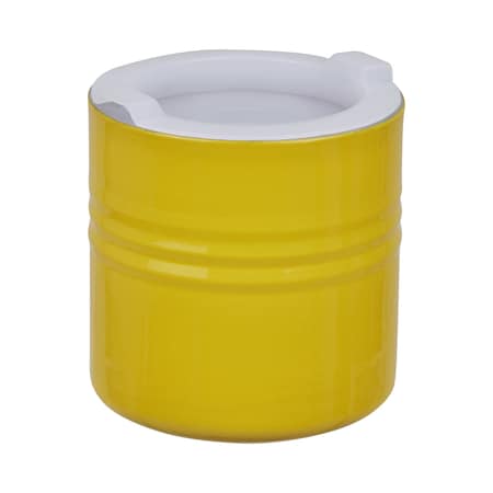 Bon Chef Cold Wave Salad Dressing Cont &Stacking Cover 5 1/8" Dia X 5" H 28 Oz 9315YELLOW